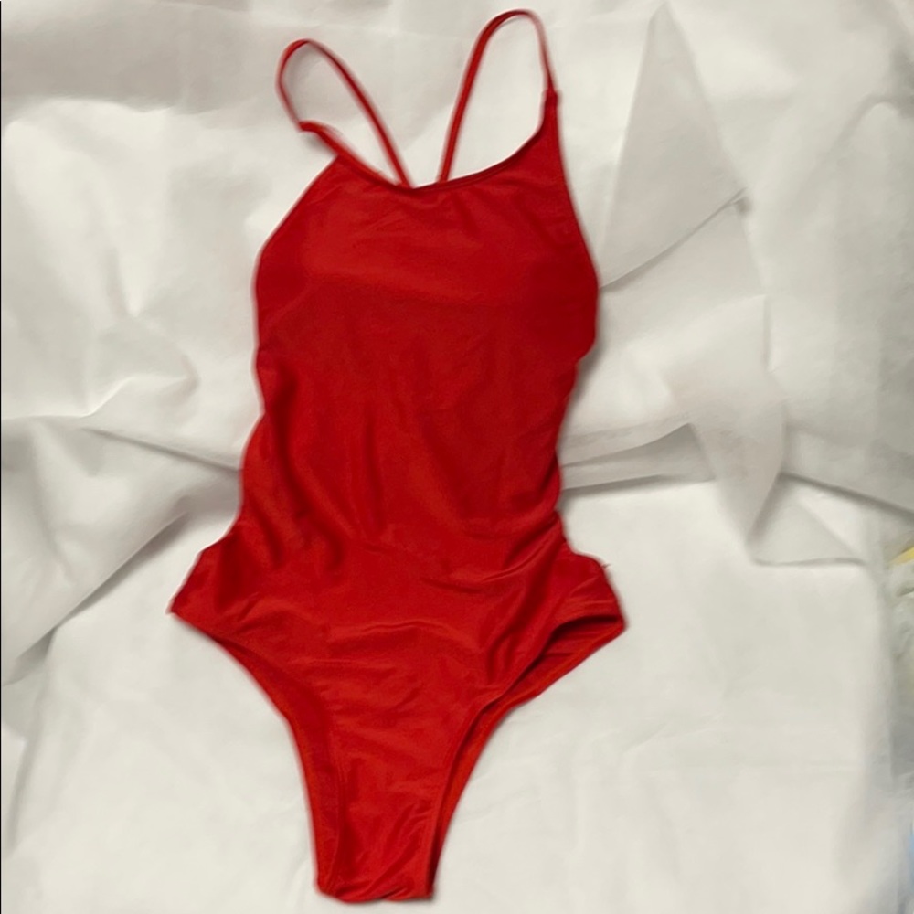 Red One Piece Swimsuit